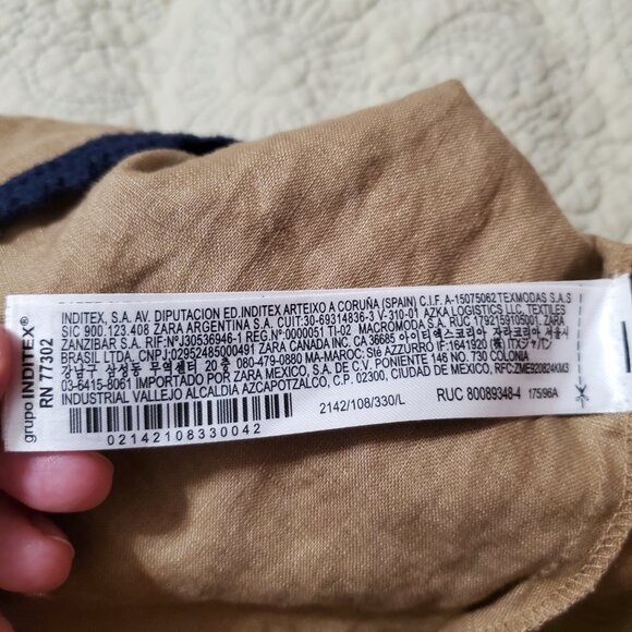 ZARA BLOGGERS’ FAVORITE MIXED CROCHET LINEN DRESS LARGE - Picture 12 of 15